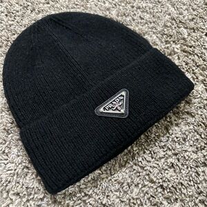 Prada Classic Black Wool Beanie